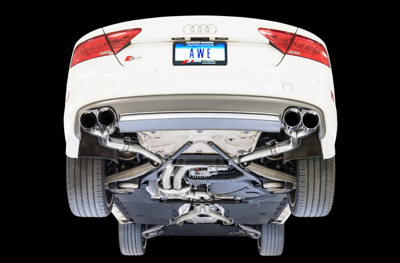 AWE Tuning Audi C7 / C7.5 S7 4.0T Track Edition Exhaust - Chrome Silver Tips - Image 2