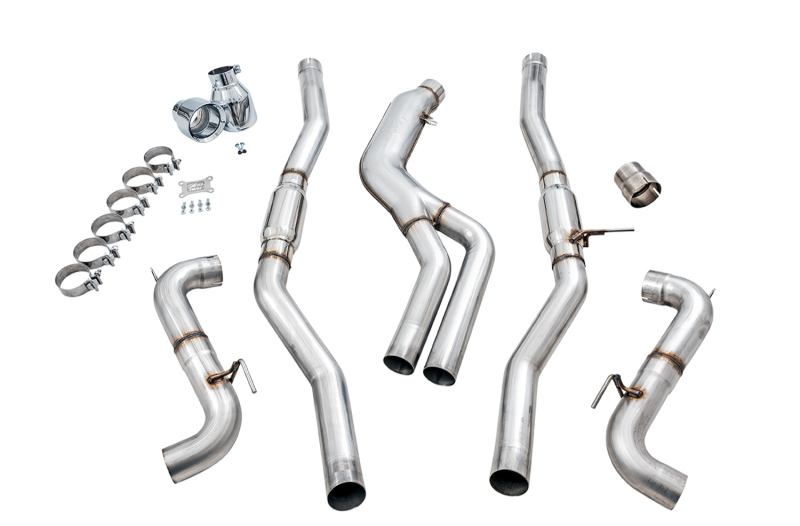 AWE Tuning 2020 Toyota Supra A90 Track Edition Exhaust - 5in Chrome Silver Tips - Image 5
