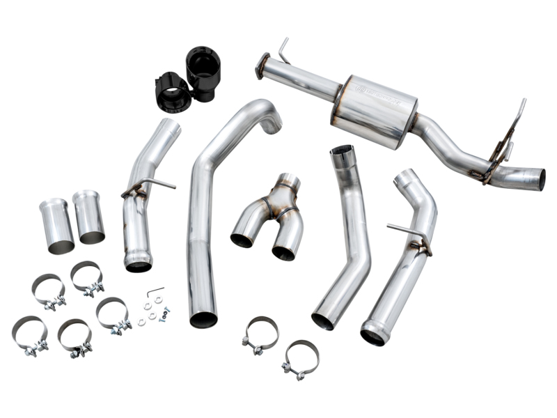 AWE Tuning 19-21 RAM 1500 5.7L (w/Cutouts) 0FG Dual Rear Exit Cat-Back Exhaust - Diamond Black Tips - Image 8