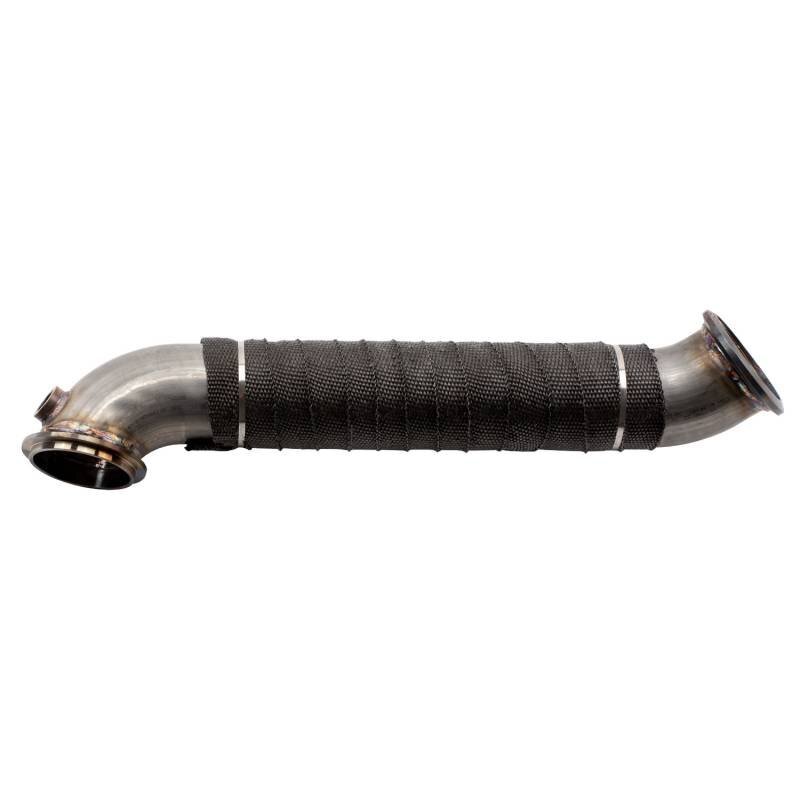 Wehrli 11-15 Chevrolet 6.6L LML Duramax 3in Stainless Down Pipe (V-Band Style) - Image 3