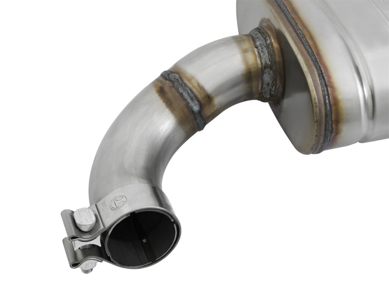 aFe MACHForce XP 2.5in 409 Stainless Axle Back Exhaust w/Stainless Tips 15-17 Ford Mustang I4-2.3L - Image 2