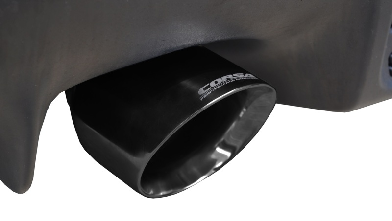 Corsa 2008-2015 Mitsubishi Lancer Evolution X Sedan 2.0L Black Sport Dual Rear Cat-Back Exhaust - Image 3
