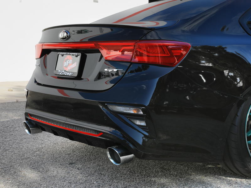 aFe Takeda 20-21 Kia Forte GT 1.6L (t) 3in to 2.5in SS Axle-Back Exhaust System w/ Polished Tips - Image 3