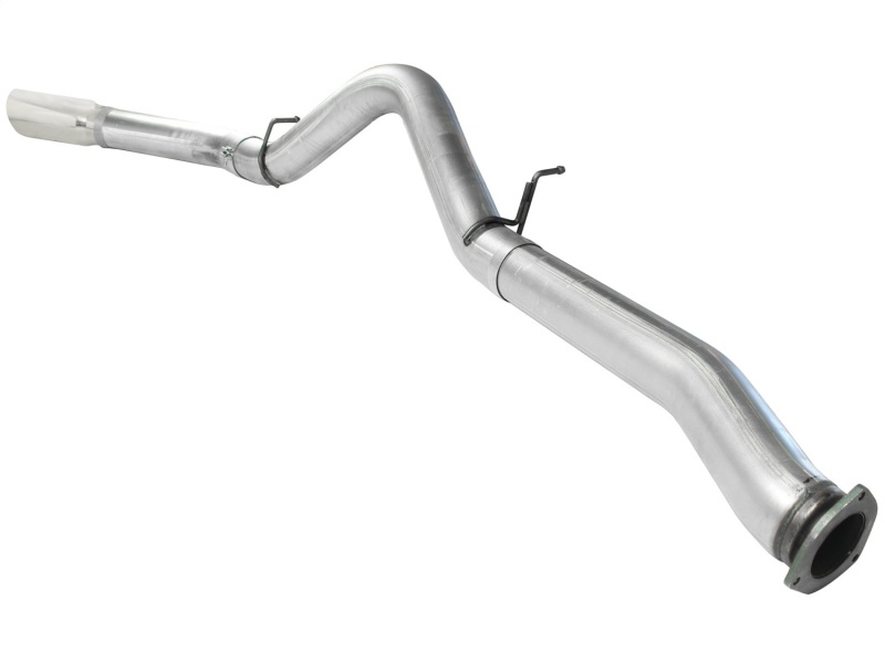 aFe ATLAS 5in DPF-Back Alum Steel Exhaust System Polished Tip GM Diesel Trucks 7.5-10 V8-6.6L td LMM - Image 2