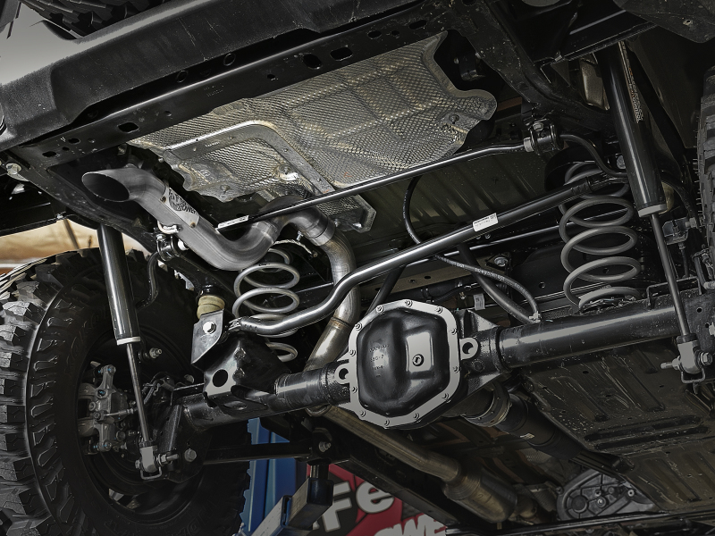 aFe MACH Force-Xp Axle-Back Exhaust System w/No Tip 18-20 Jeep Wrangler L4-2.0T / V6-3.6L - Image 5
