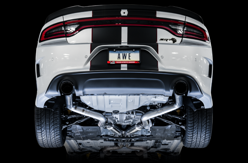 AWE Tuning 2017+ Dodge Charger 5.7L Track Edition Exhaust - Diamond Black Tips - Image 4