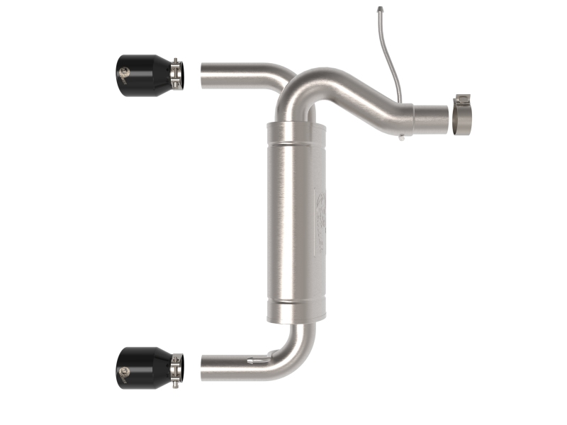 aFe Vulcan 3in 304 SS Axle-Back Exhaust 2021 Ford Bronco L4-2.3L (t)/V6-2.7L (tt) w/ Black Tips - Image 2