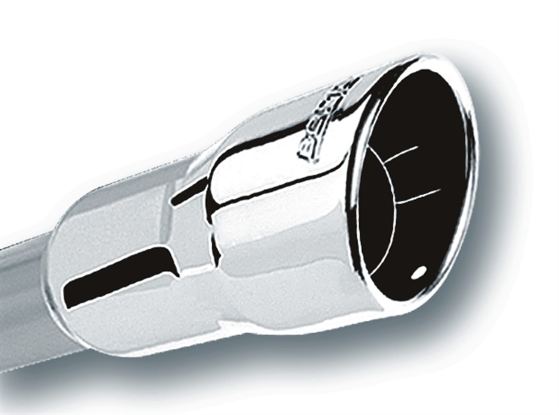 Borla 2.25in Inlet 3.5in Round Rolled Angle Cut Intercooled Outlet x 6.5in Long Embossed Tip - Image 2