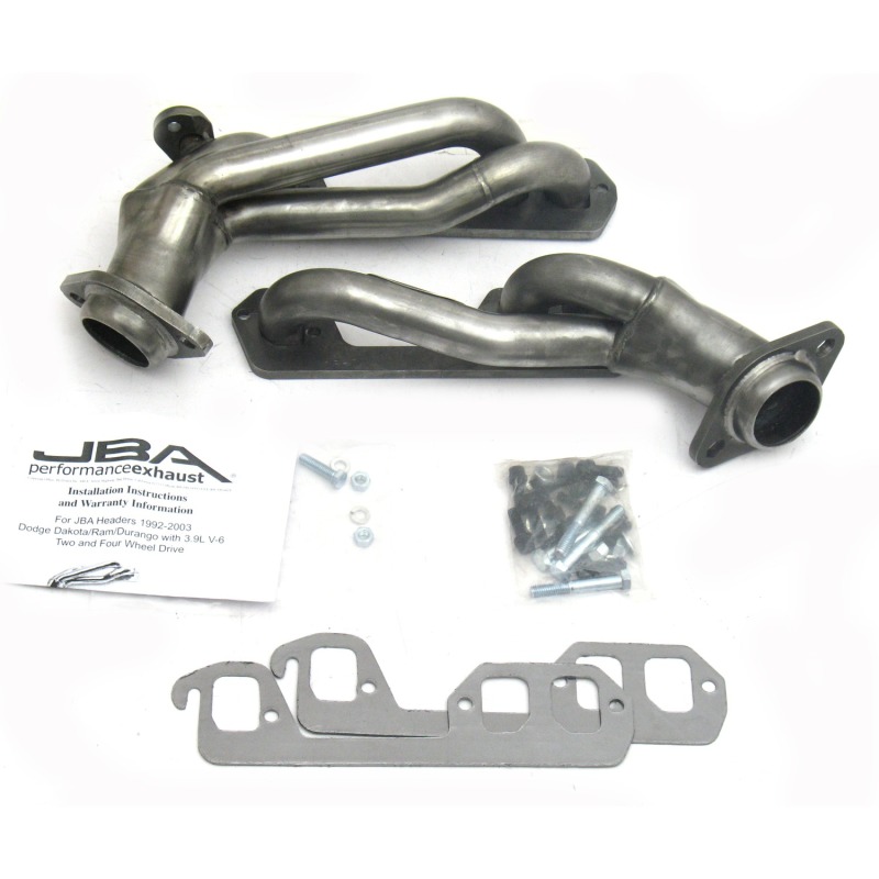 JBA 92-95 Dodge Truck 3.9L V6 1-1/2in Primary Raw 409SS Cat4Ward Header - Image 2