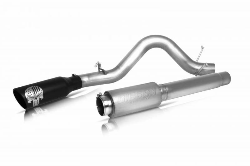 Gibson 04-10 Nissan Titan SE 5.6L 4in Patriot Skull Series Cat-Back Single Exhaust - Stainless - Image 2