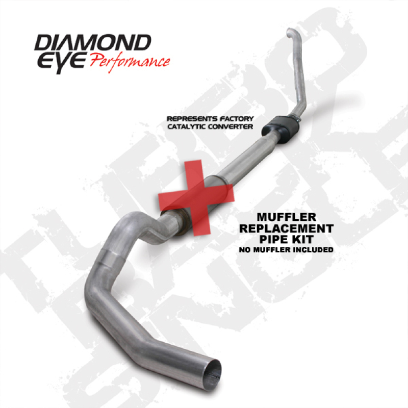 Diamond Eye KIT 5in TB MFLR RPLCMENT PIPE SGL ALUM 94-97 5 7 3L F250/F350 PWRSTROKE NFS W CARB STDS - Image 2