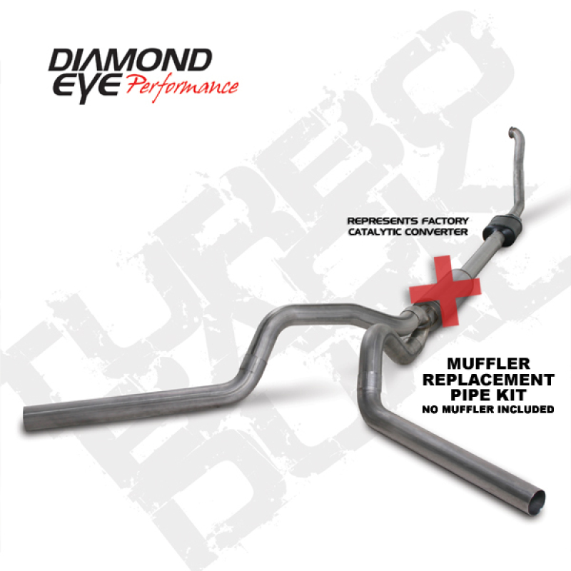 Diamond Eye KIT 4in TB MFLR RPLCMENT PIPE DUAL SS 94-97 5 7 3L F250/F350 PWRSTROKE NFS W CARB STDS - Image 3