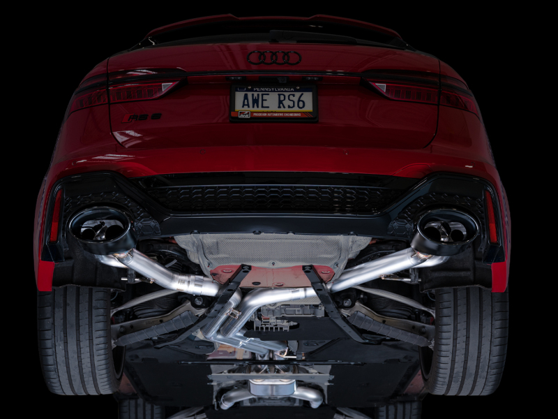 AWE Tuning 21-23 Audi C8 RS6/RS7 SwitchPath Cat-back Exhaust - Diamond Black Tips - Image 2