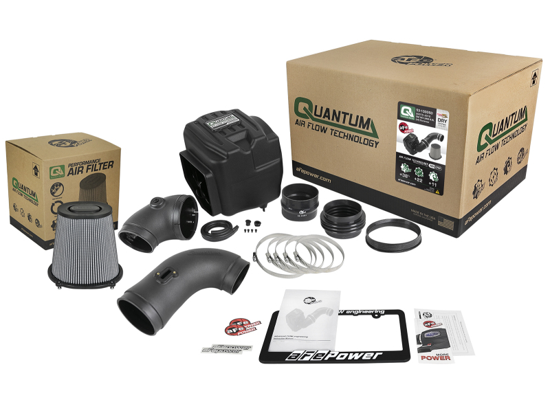 aFe Quantum Pro DRY S Cold Air Intake System 08-10 GM/Chevy Duramax V8-6.6L LMM - Dry - Image 6