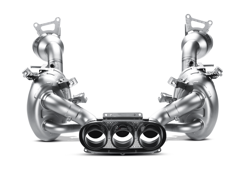 Akrapovic 10-15 Ferrari 458 Italia/458 Spyder Slip-On Line (Titanium) w/ Carbon Tips - Image 2