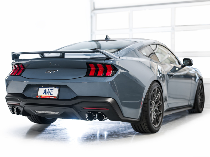 AWE 2024 Ford Mustang GT Fastback S650 RWD SwitchPath Catback Exhaust w/ Quad Chrome Silver Tips - Image 7