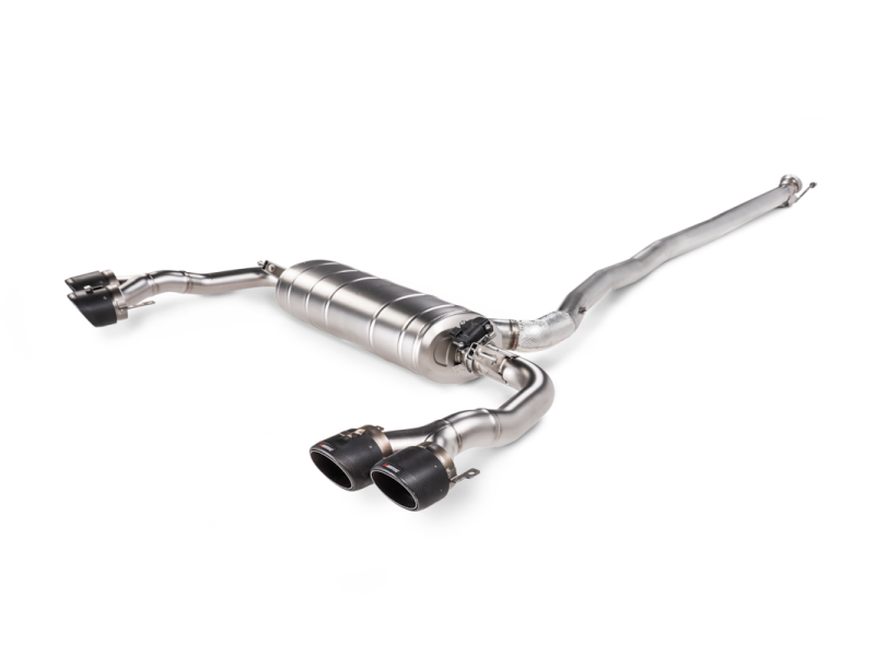 Akrapovic 2024+ Mercedes-AMG CLA 45 / CLA 45 S (C118/x118) Evo Line Cat Back (Titanium) w/ CF Tips - Image 2