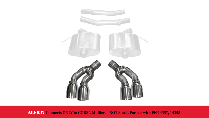 Corsa 2016-2019 Cadillac CTS-V 2.75in Inlet / 4.0in Outlet Polished Tip Kit (For Corsa Exhaust Only) - Image 4