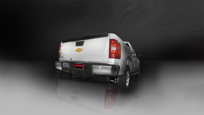 Corsa 2011-2013 GMC Sierra Ext. Cab/Std. Bed 1500 6.2L V8 Black Sport Cat-Back Exhaust - Image 2