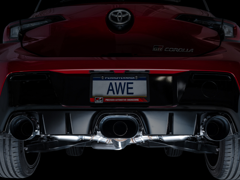 AWE Tuning 2023+ Toyota GR Corolla Track Edition Exhaust - Diamond Black Tips - Image 5
