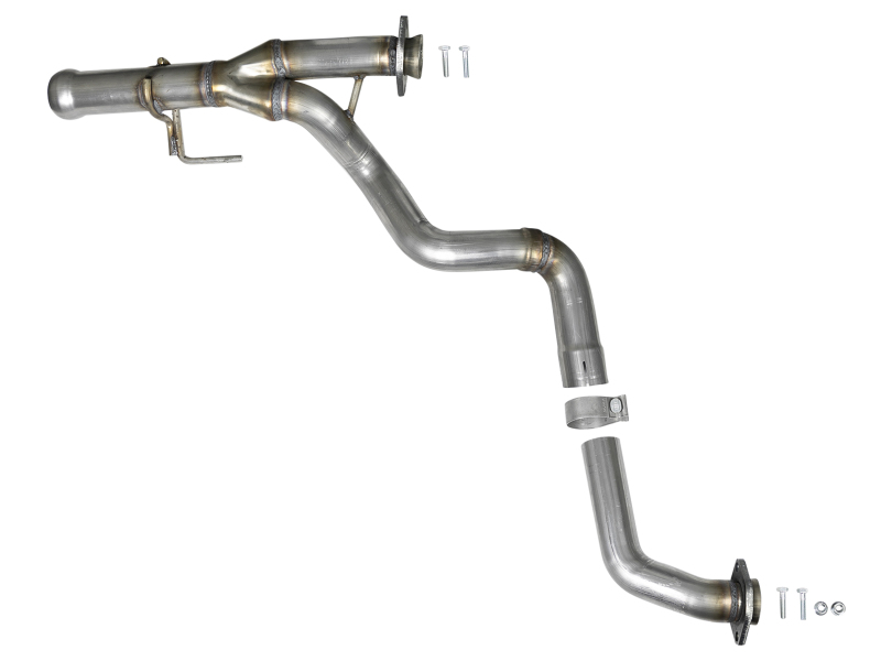 aFe POWER Twisted Steel Y-Pipe 2-1/4in 409 SS Exhaust System 2018 Jeep Wrangler (JL) V6-3.6L - Image 5