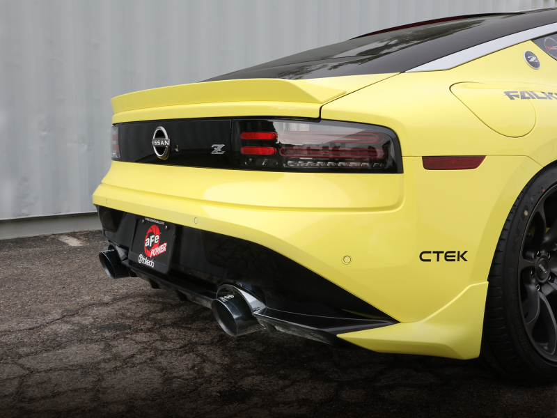 aFe Nissan Z 23-23 V6-3.0L Takeda 2-1/2in 304 Stainless Steel Cat-Back Exhaust System w/ Black Tips - Image 5