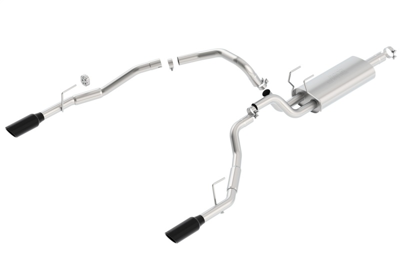 Borla 09-17 Dodge Ram 1500 5.7L V8 3in to Dual 2.5in Single Round Rolled Angle-Cut S-type Exhaust - Image 2