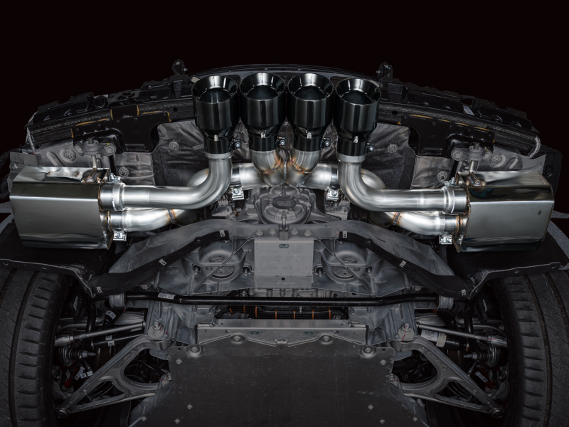AWE 2023 C8 Corvette Z06 SwitchPath Cat-Back Exhaust - Diamond Black Tips - Image 4