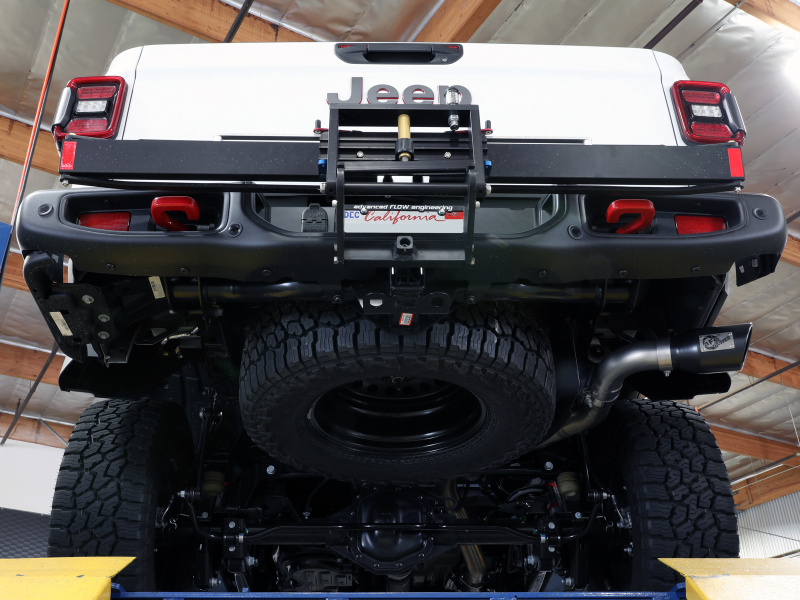 aFe 2021+ Jeep Gladiator V6-3.0L (td) Vulcan Series 3in 304 SS DPF-Back Exhaust System - Black Tip - Image 8