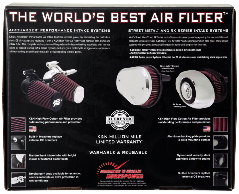 K&N 08-10 Harley-Davidson Touring Models Performance Intake Kit - Image 9