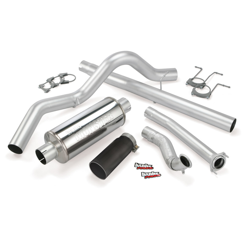 Banks Power 94-97 Ford 7.3L ECSB Monster Exhaust System - SS Single Exhaust w/ Black Tip - Image 2
