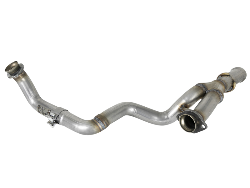 aFe POWER Twisted Steel Y-Pipe 2-1/4in 409 SS Exhaust System 2018 Jeep Wrangler (JL) V6-3.6L - Image 2