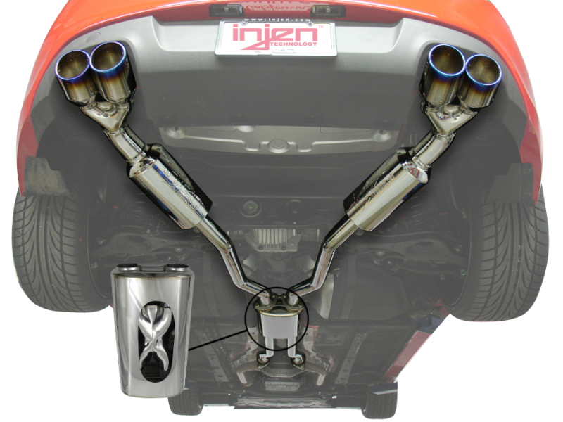 Injen 10-15 Hyundai Genesis Coupe 3.8L V6 SS CB Exhaust w/ Quad Titanium Tips - Image 8