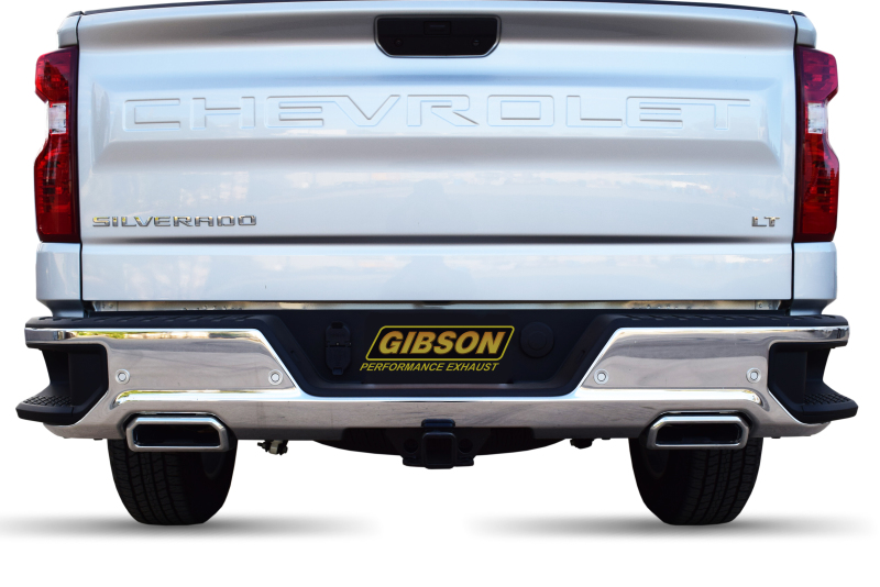 Gibson 19-24 GMC Sierra 1500 Denali 6.2L 3in/2.5in Cat-Back Dual Split Exhaust - Stainless - Image 2