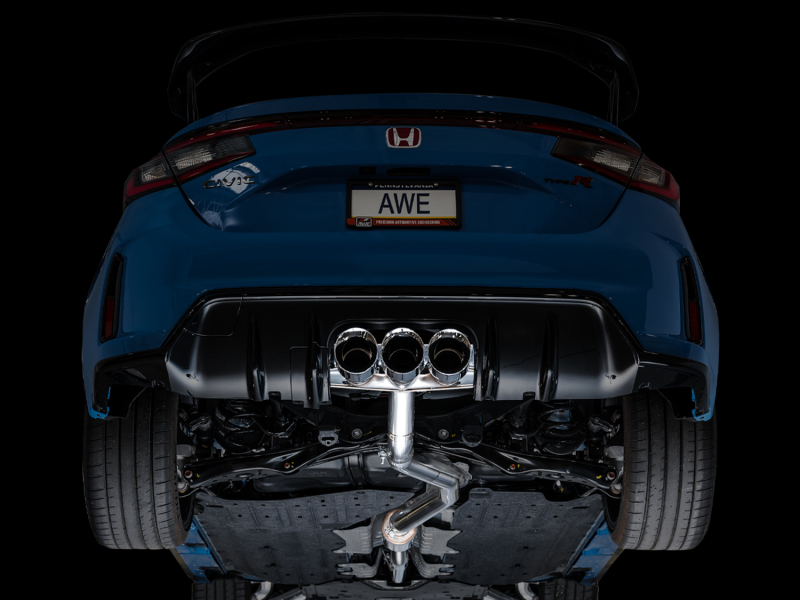 AWE Tuning 2023 Honda Civic Type R FL5 Track Edition Exhaust w/ Triple Chrome Silver Tips - Image 2