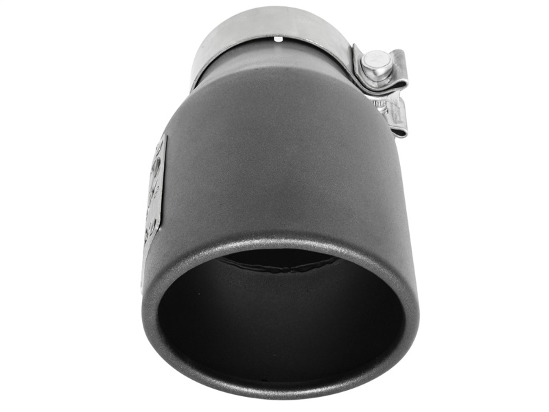 aFe MACH Force-Xp 3in 304 SS Metallic Black Exhaust Tip 3in In x 4-1/2in Out x 9in L Clamp-On Right - Image 5