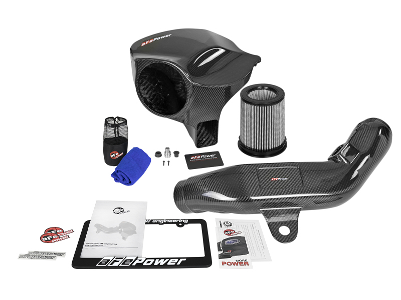 aFe Black Series Carbon Fiber CAIS w/PDS Filter 16-18 BMW M2 (F87) L6-3.0L - Image 6