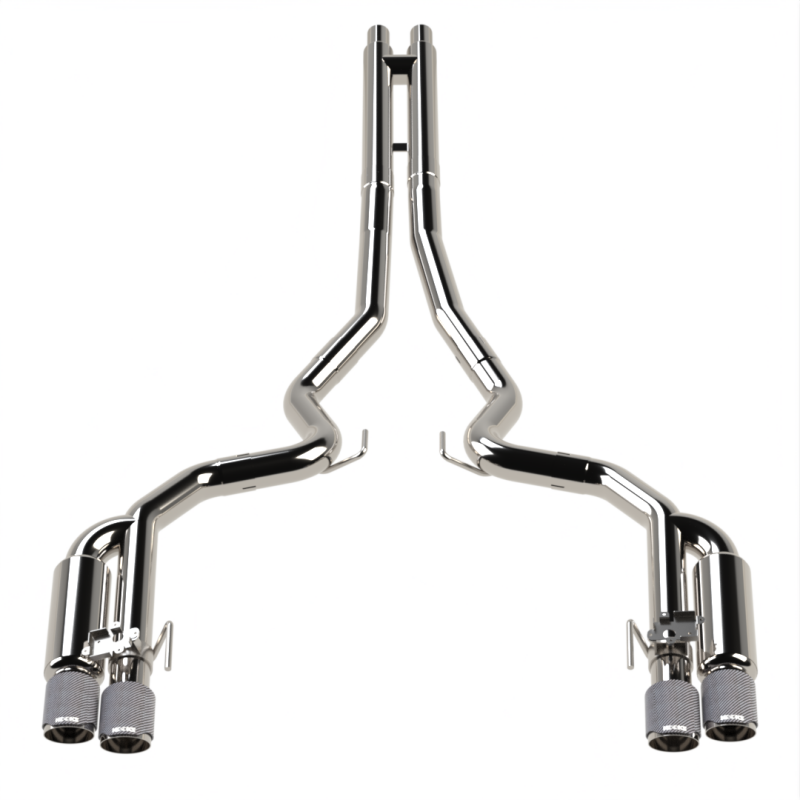 Kooks 18-24 Ford Mustang GT 5.0 3in. Valved Shotgun Cat-Back Exhaust - Carbon Tips - Image 5