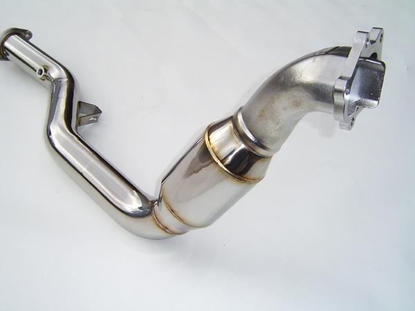 Invidia 02-07 WRX/STi Polished Divorced Waste Gate Downpipe with High Flow Cat - Image 2