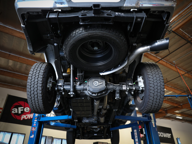 aFe Apollo GT Series 3-1/2in 409 SS Axle-Back Exhaust 17-20 Ford F-250/F-350 Polished Tip No Muffler - Image 3