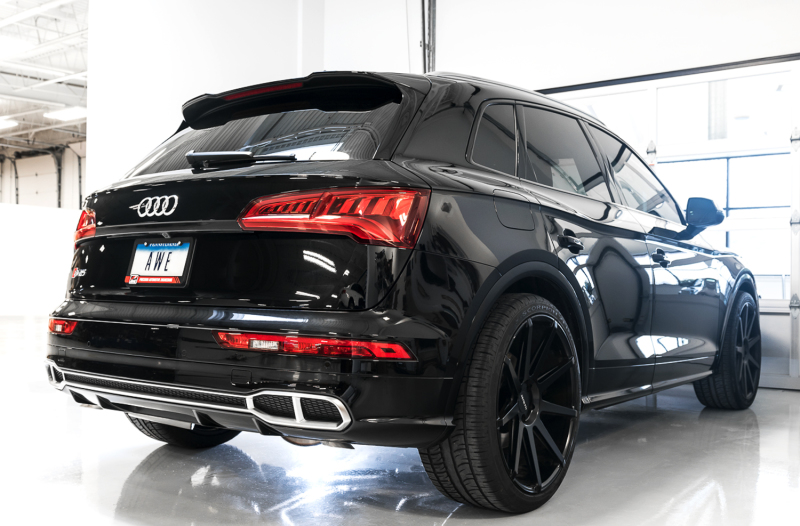 AWE Tuning Audi B9 SQ5 Non-Resonated Touring Edition Cat-Back Exhaust - No Tips (Turn Downs) - Image 4