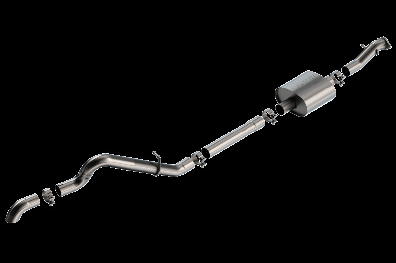 Borla 21-22 Ford Bronco 2.3L 2DR/4DR T-304 Stainless Steel Cat-Back Touring Exhaust - Brushed - Image 4