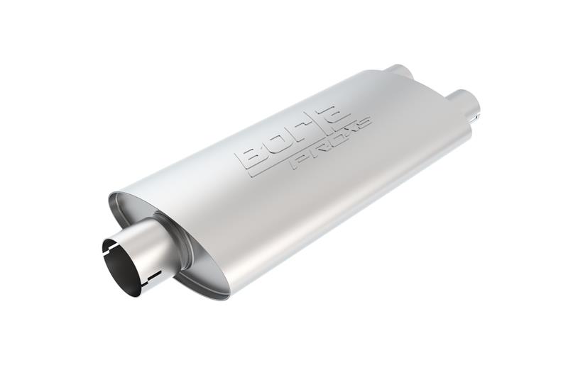 Borla Universal Center/Dual Oval 3in In / 2.5in Out 19in x 4in x 9.5in Notched PRO-XS Muffler - Image 7