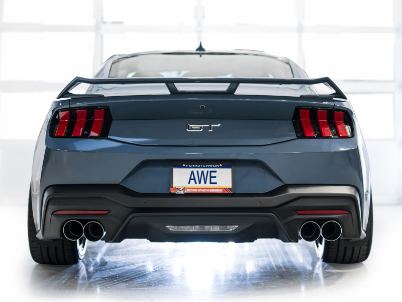AWE 2024 Ford Mustang GT Fastback S650 RWD SwitchPath Catback Exhaust w/ Quad Chrome Silver Tips - Image 6