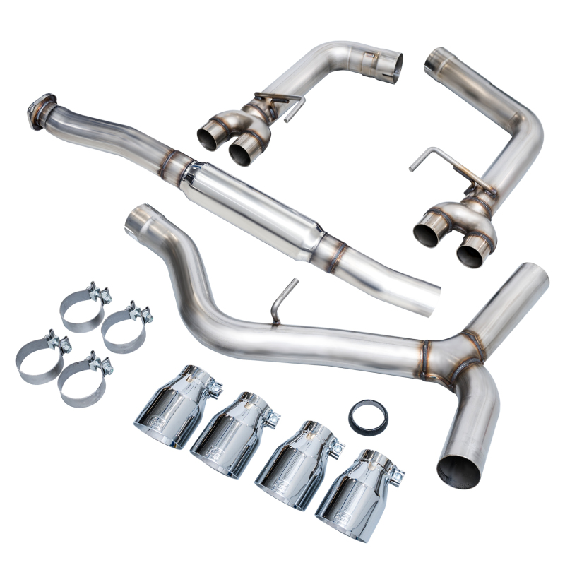 AWE Tuning Subaru WRX/STI VA/GV Sedan Track Edition Exhaust - Chrome Silver Tips (102mm) - Image 3