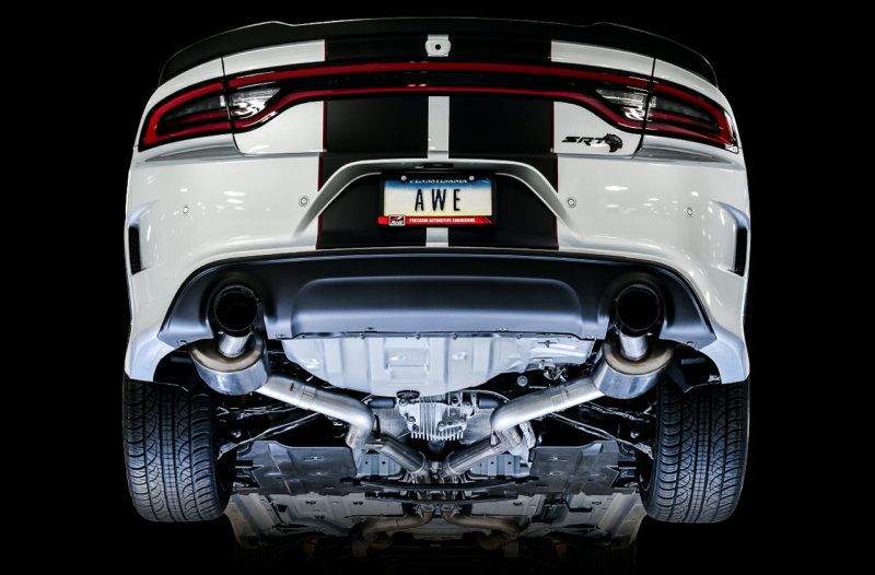 AWE Tuning 2017+ Dodge Charger 5.7L Touring Edition Exhaust - Non-Resonated - Diamond Black Tips - Image 5