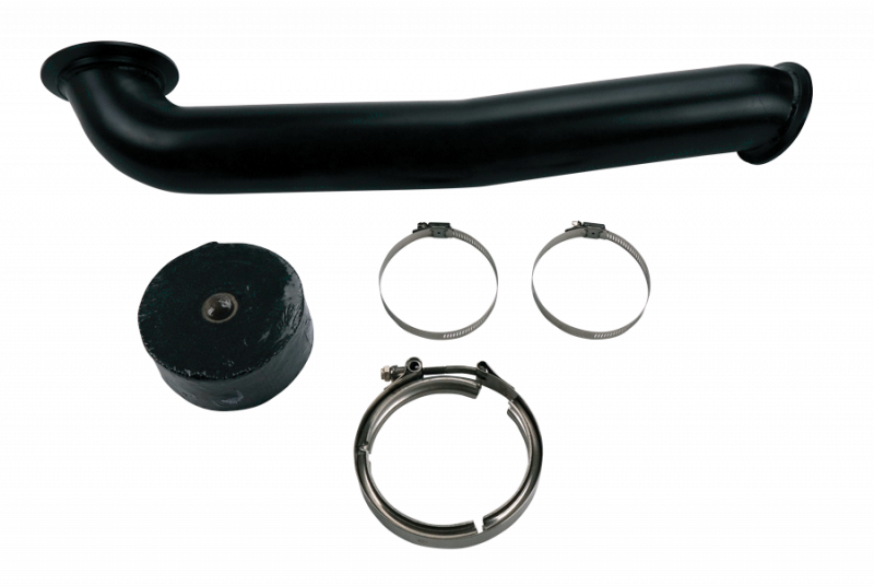 Wehrli GMC/Chevrolet LLY/LBZ/LMM Duramax 6.6L w S400 Single Turbo 3in Down Pipe - Black - Image 2