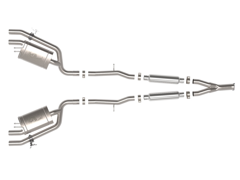aFe 22-23 Kia Stinger L4-2.5L Turbo Gemini XV 3in to Dual 2-1/2in Cat-Back Exhaust System w/ Cut-Out - Image 3