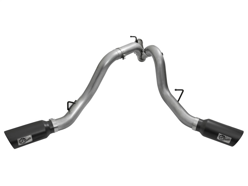 aFe LARGE Bore HD 4in Dual DPF-Back SS Exhaust w/Black Tip 16-17 GM Diesel Truck V8-6.6L (td) LML - Image 7
