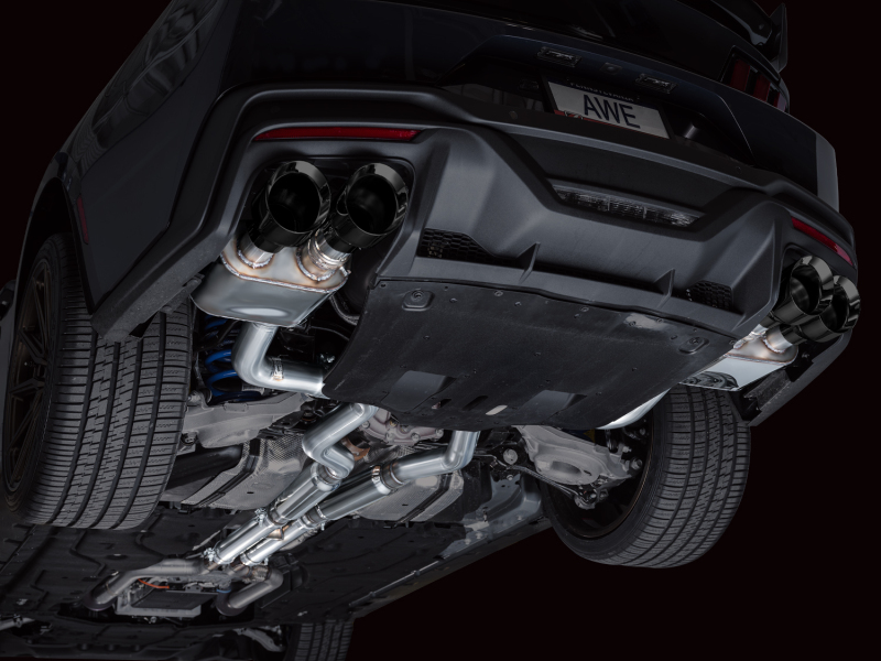 AWE 2024 Ford Mustang Dark Horse S650 RWD SwitchPath Catback Exhaust w/ Quad Diamond Black Tips - Image 3